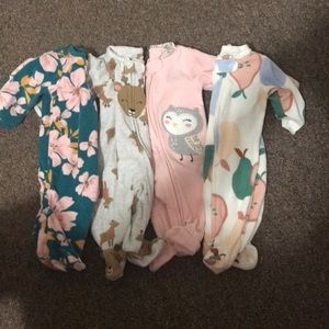 Fleece footie sleepers